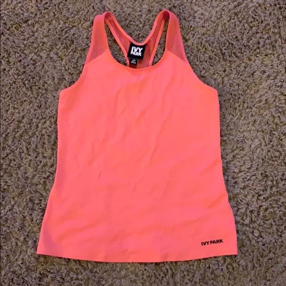 Ivy Park coral pink racer back tank mesh xs